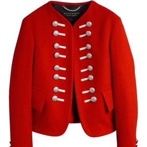Burberry 2017 Red Wool Cropped Ceremonial Jacket